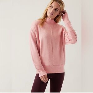 Athleta - Apollo Crewneck Sweatshirt - Conch Pink Heather - Size Small